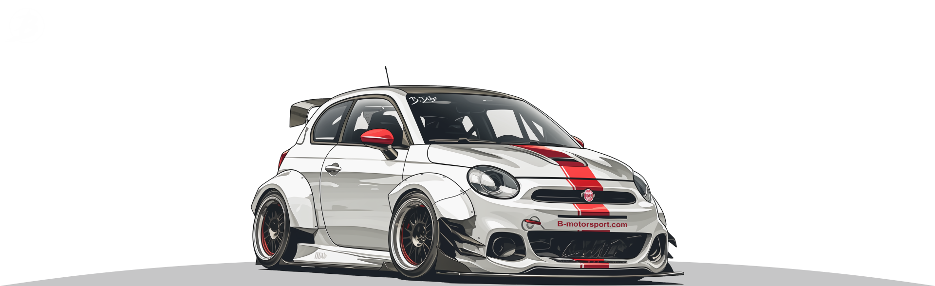 FIAT ABARTH STICKER GRAPHIC TSHIRT POSTER